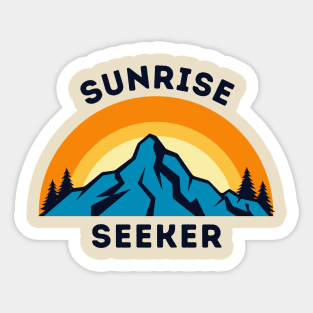 Retro Sunrise Seeker Sticker